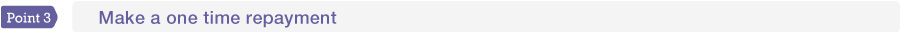 貸款・財務公司(財務) - Finance One (Personal Loan) - Point3 Make a one time repayment